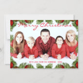 Vakantie Baubles en Pine Kerst Magnetische Kaart Uitnodiging (Voorkant)