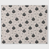 Vakantie Baubles Modern Hedendaagse Kerstmis Cadeaupapier (Vlak)