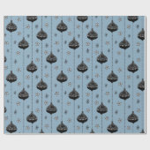 Vakantie Baubles Modern Hedendaagse Kerstmis Cadeaupapier (Vlak)