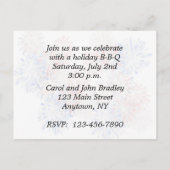 Vakantie BBQ Uitnodiging Briefkaart (Achterkant)