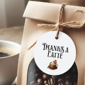Vakantie Bedankt a Latte, Koffiekerst Bedankjes Labels