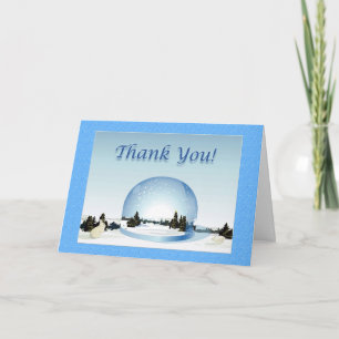 Vakantie Bedankt Card Snow Wereldbol