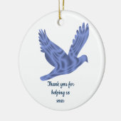 Vakantie Bedankt Medewerker Waardering Blue Bird Keramisch Ornament (Links)