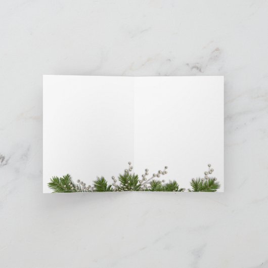 Vakantie Bedankt Needles & Pine | Feestdagen Kaart (Binnen)