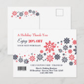 Vakantie Bedankt voor uw Patronage Kaart / Briefka (Voorkant / Achterkant)