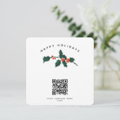 Vakantie Bedrijfs QR Code Kerstmis Kaart (Staand voorkant)