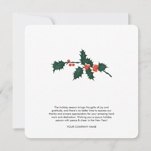 Vakantie Bedrijfs QR Code Kerstmis Kaart (Achterkant)