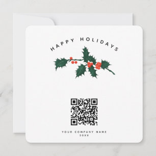 Vakantie Bedrijfs QR Code Kerstmis Kaart