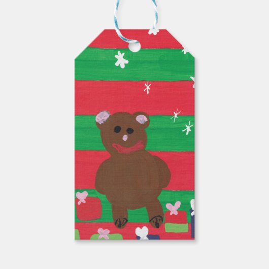 Vakantie Beer - Kinder kunst voor CHOC Cadeaulabel (Voorkant)