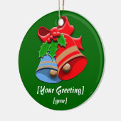 Vakantie Bells Kerstmis Keramisch Ornament (Links)