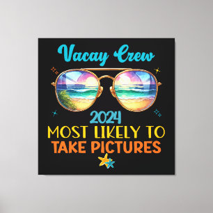 Vakantie bemanning 2024 canvas afdruk