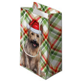 Vakantie Berger Picard Dog Fun Plaid Kerstmis Klein Cadeauzakje (Voorkant Gekanteld)