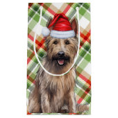 Vakantie Berger Picard Dog Fun Plaid Kerstmis Klein Cadeauzakje (Voorkant)