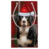 Vakantie Berner Sennenhond Fun Plaid Kerstmis Klein Cadeauzakje (Achterkant)