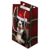 Vakantie Berner Sennenhond Fun Plaid Kerstmis Klein Cadeauzakje (Achterkant Gekanteld)