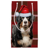 Vakantie Berner Sennenhond Fun Plaid Kerstmis Klein Cadeauzakje (Voorkant)