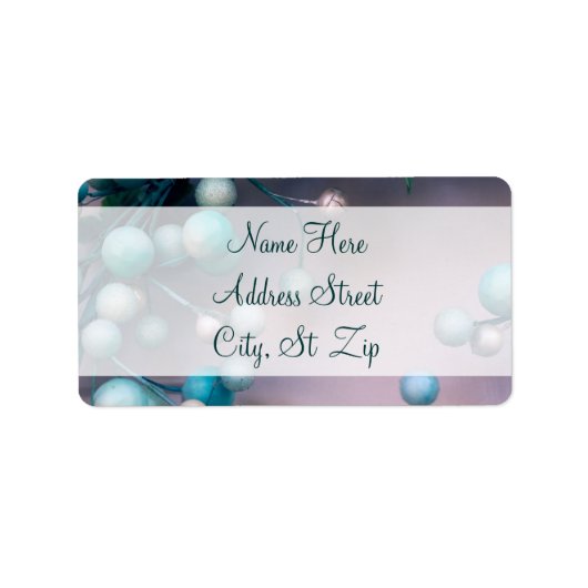 Vakantie Berry krans Kerst Adresetiketten Etiket (Voorkant)