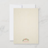 Vakantie bessen groen kerstfeest RSVP kaartje (Achterkant)