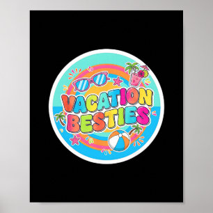Vakantie Beste Vrienden Kleurrijke Strand Cruise V Poster