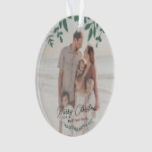 Vakantie Bestemming Familiefoto Kerstmis Ornament (voorkant)
