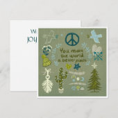 Vakantie bevestiging Vrede Liefde Strand cadeaubon Feestdagenkaart (Voorkant / Achterkant)