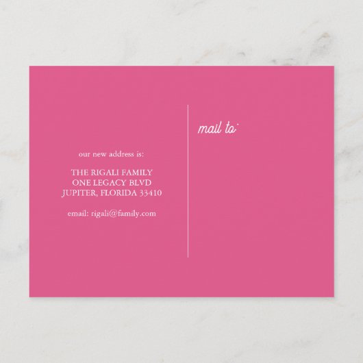 Vakantie Bewegende Aankondiging Briefkaarten Water (Achterkant)