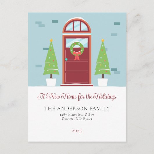 Vakantie Bewegende Aankondiging Kerstmis Kaart (Voorkant)