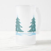 Vakantie Bier Mok Feestelijke Kerstboom Bierglas (Voorkant rechts)