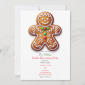 Vakantie Big Gingerbread Cookie Decorating Party Kaart (Voorkant)