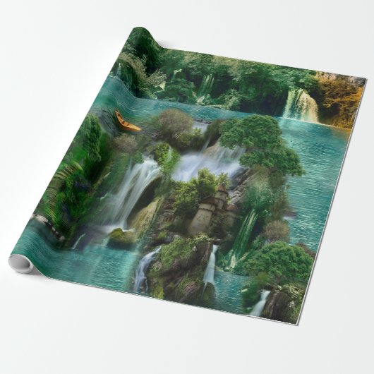 Vakantie bij het Magical Fantasy Lake Cadeaupapier (Uitgerold)