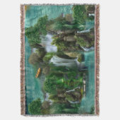 Vakantie bij het Magical Fantasy Lake Deken (Voorkant Verticaal)