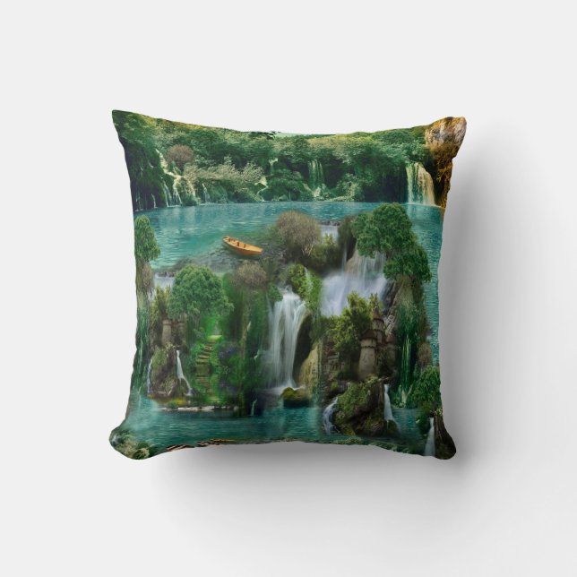 Vakantie bij het Magical Fantasy Lake Kussen (Voorkant)