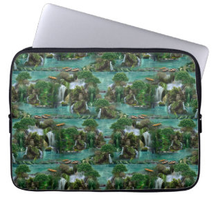 Vakantie bij het Magical Fantasy Lake Laptop Sleeve