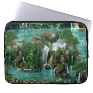 Vakantie bij het Magical Fantasy Lake Laptop Sleeve