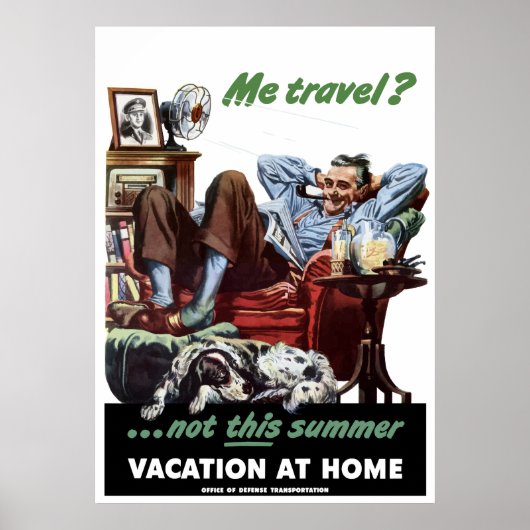 Vakantie bij WW2-Poster thuis Poster (Voorkant)