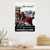 Vakantie bij WW2-Poster thuis Poster (Keuken)