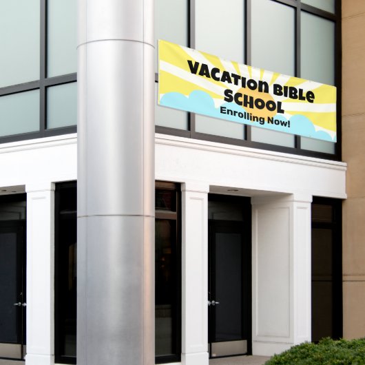 Vakantie Bijbel School Banner (Buitenkant Gebouw)