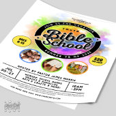 Vakantie Bijbel School Kerk Zomer Evenement Flyer
