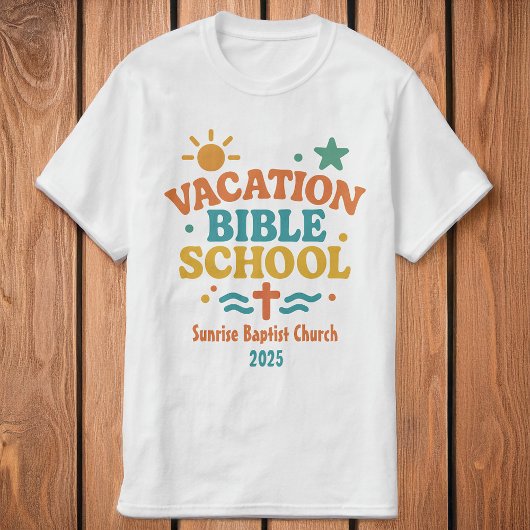 Vakantie Bijbel School Kerknaam & Jaar Sun VBS T-shirt