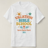 Vakantie Bijbel School Kerknaam & Jaar Sun VBS T-shirt (Design voorkant)