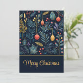 Vakantie bladeren foto feestdagenkaart (Staand voorkant)