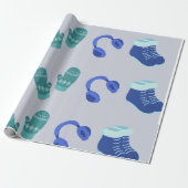 Vakantie blauw cadeaupapier (Uitgerold)