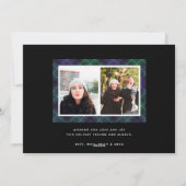 Vakantie Blauw & Groen Tartan | Kerstfotokaart Feestdagenkaart (Achterkant)