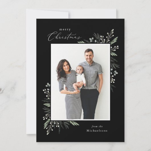 Vakantie bloeit feestdagenkaart (Voorkant)