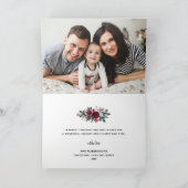 Vakantie Bloemen 2 Foto gevouwen Kerstmis Feestdagen Kaart (Binnen)