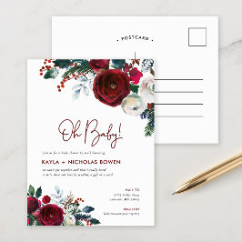 Vakantie Bloemen Baby shower per Mail Invitation Feestdagenkaart