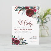 Vakantie Bloemen Baby shower per Mail Invitation Kaart (Staand voorkant)