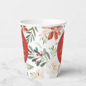 Vakantie Bloemen Feestelijke Kerst Bruiloft Papier Papieren Bekers (Links)