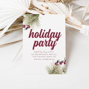 Vakantie Bloemen Groenen Vakantie Party Uitnodigin Kaart