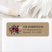 Vakantie Bloemen Kerst Bloemen Retouradres Etiket (Insitu)